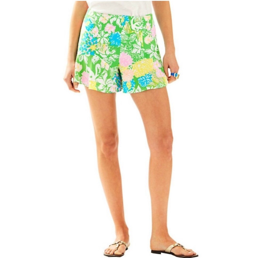Lilly Pulitzer Folly Flouncy Skort Shorts Floral Rayon Casual Womens Size 0